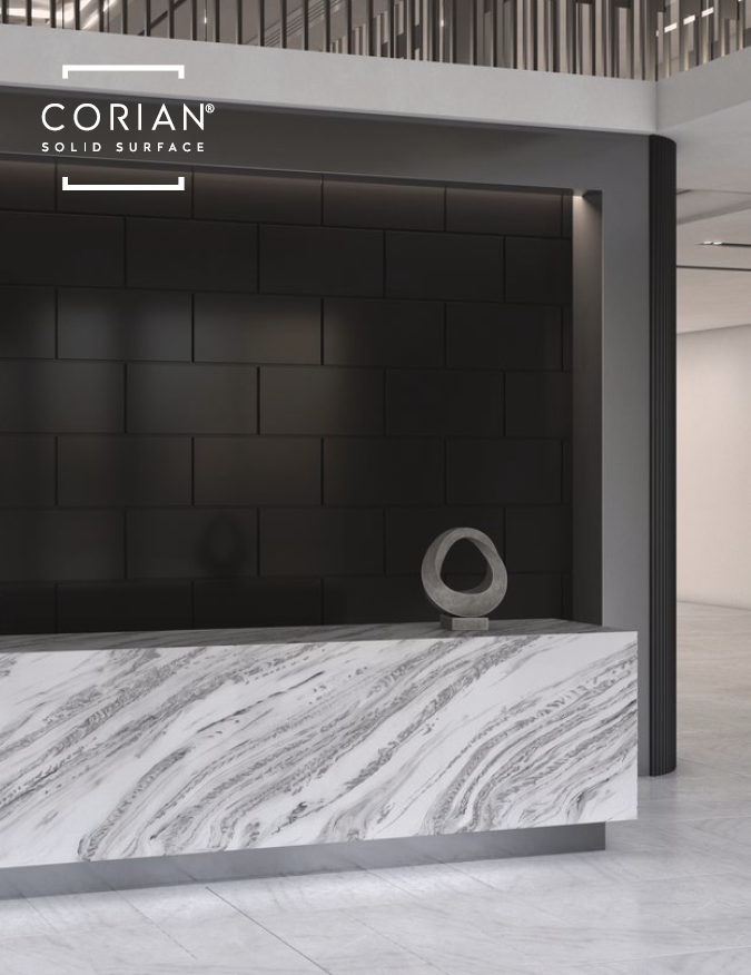 Corian Solid Surface Stonecrest Smoke for Metal Sign Holders