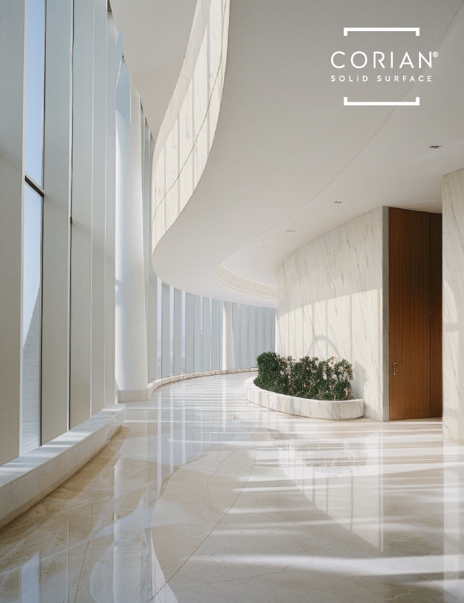 Corian Solid Surface Calacatta Greige Artwork for Metal Sign Holders