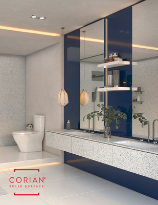 Corian Solid Surface Laguna Terrazzo Artwork for Metal Sign Holders