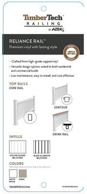 TimberTech Reliance Rail Display ID Plaque (Core)