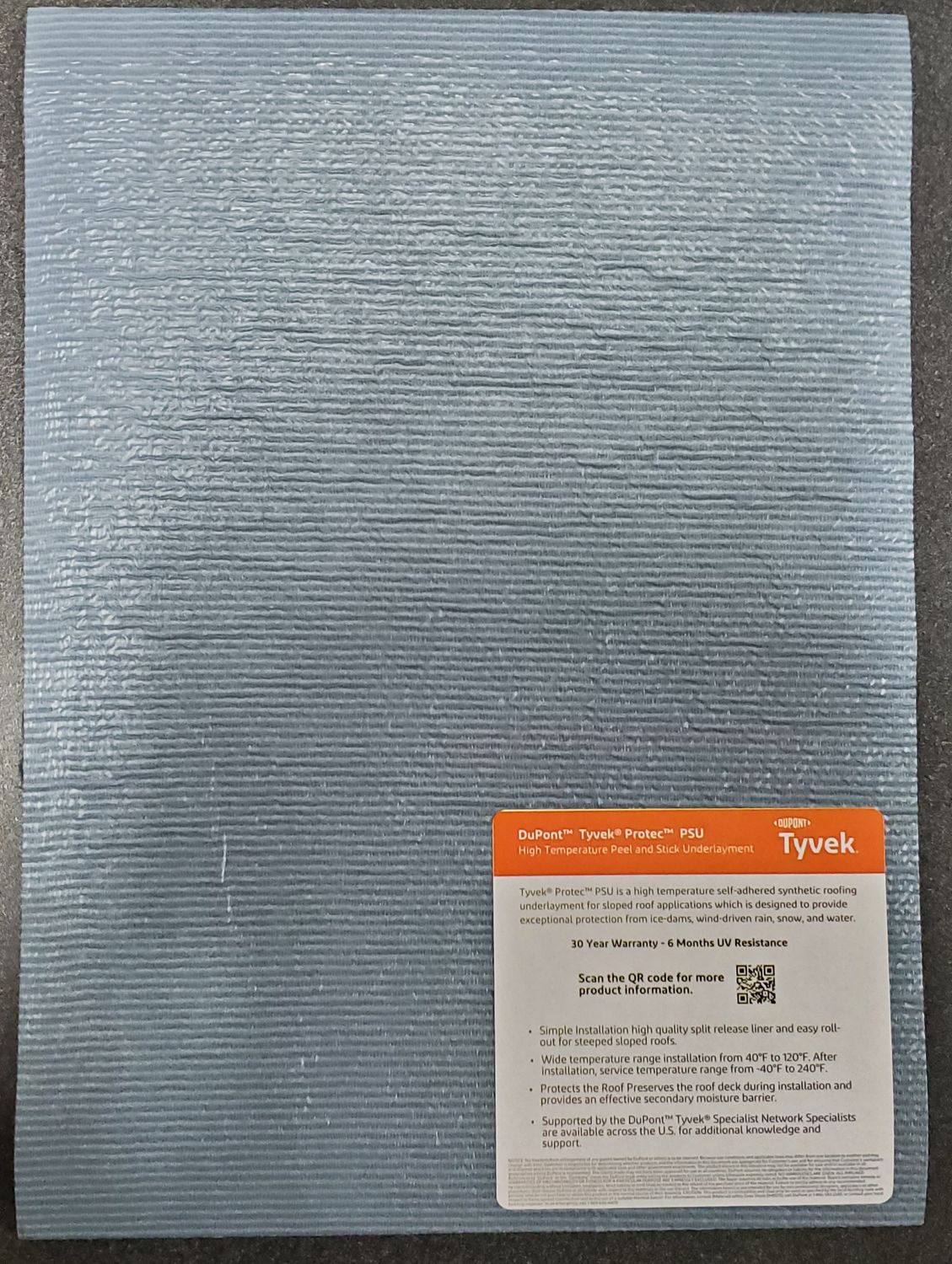 43-T101324 DuPont™ Tyvek® Protec™ PSU Roofing Underlayment Sample