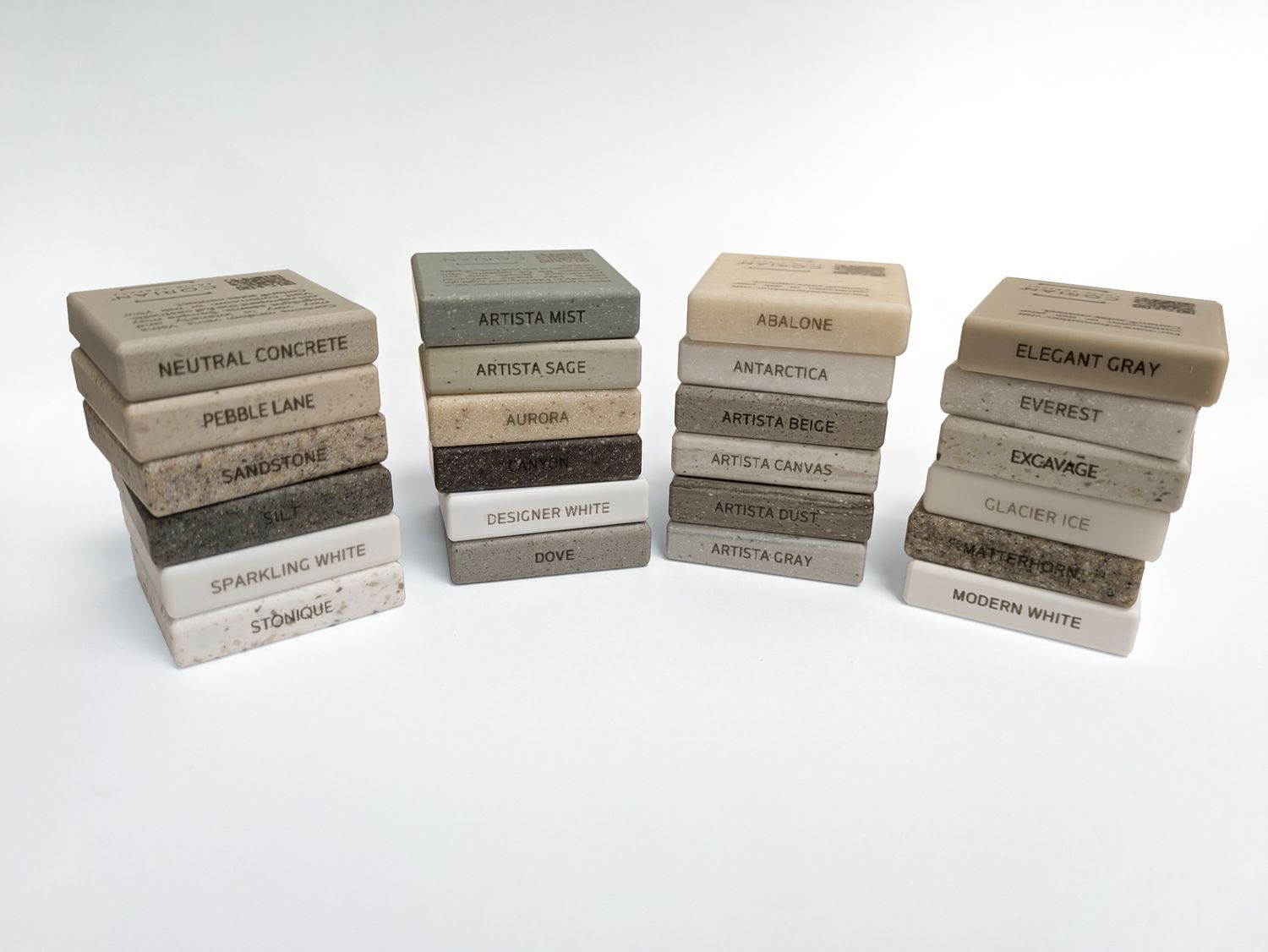 2x2 Solid Surface Group 2 Sample Kit