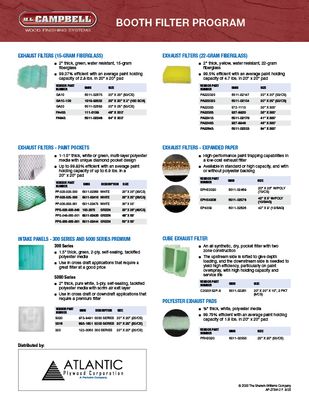 APC ML Campbell Booth Filter Program Sheet (E)