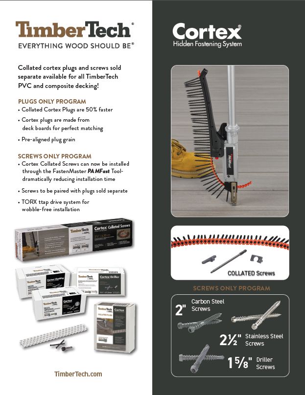 TimberTech Screws and Plugs Sell Sheet (P)