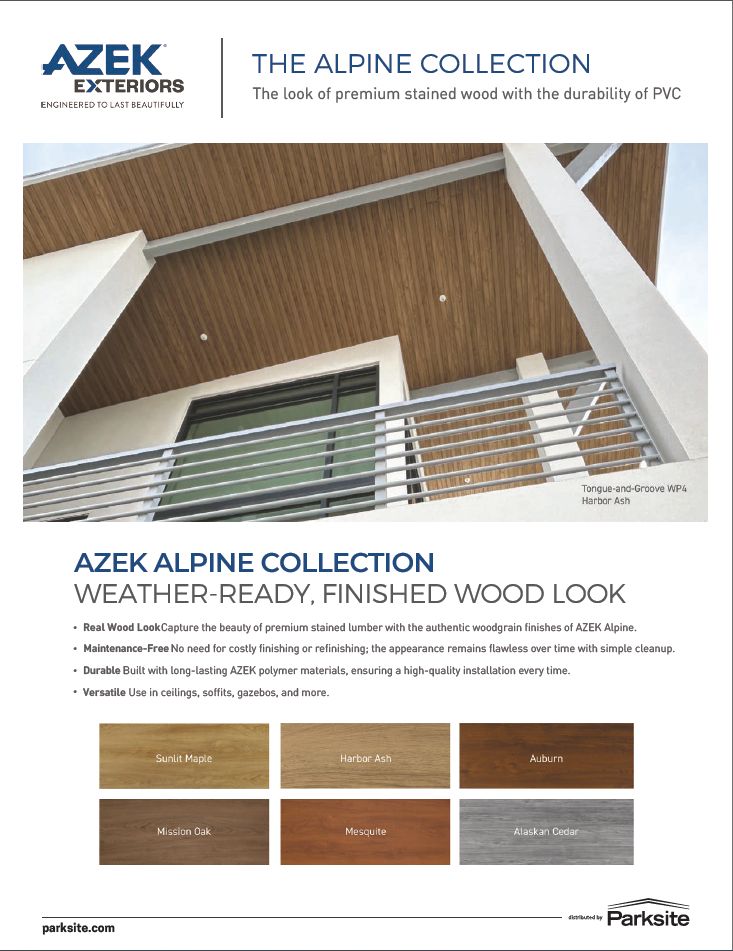 25-0074 Azek Alpine Collection Sellsheet (P)