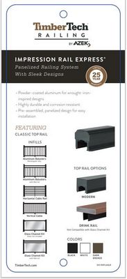 TimberTech Impression Rail Express Classic Top Rail Display ID Plaque