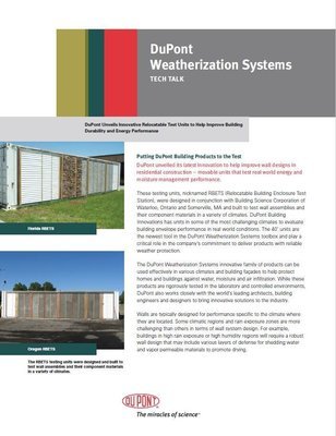 K22330 DuPont Tyvek Weatherization Product Tech Talk RBETS (P)
