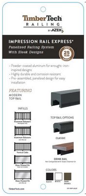 TimberTech Impression Rail Express Modern Top Rail ID Plaque