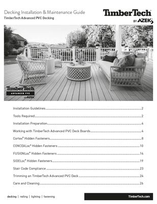 Timbertech PVC Decking Installation & Maintenance Guide (P)