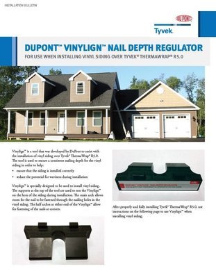 K27364 DuPont Tyvek Vinylign Nail Depth Regulator Installation Bulletin (P)