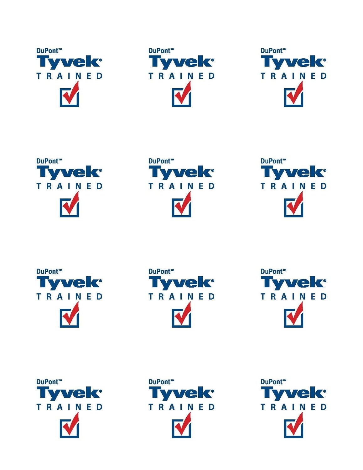 Tyvek Trained Hard Hat Sticker