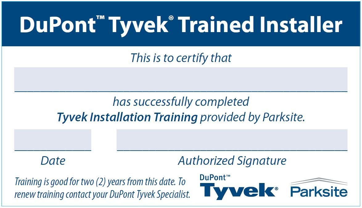 Tyvek Trained Card