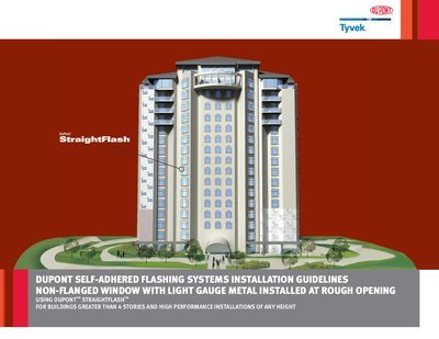 K29395 Tyvek Self-Adhered Flashing Systems Installation Guidelines Non-Flanged Window with Light Gauge Metal Installed at Rough Opening (P)