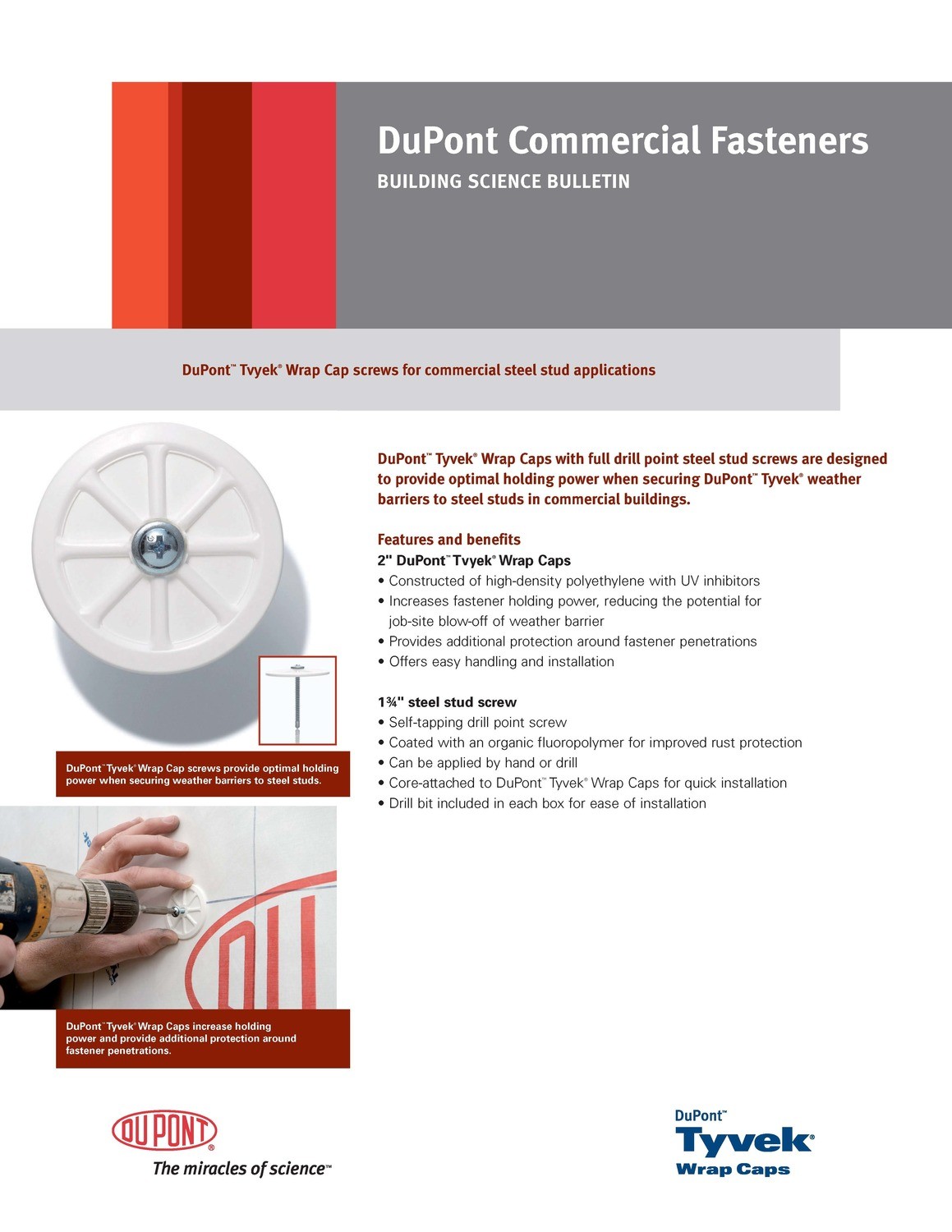 K16154 DuPont Tyvek Building Science Bulletin: Commercial Fasteners