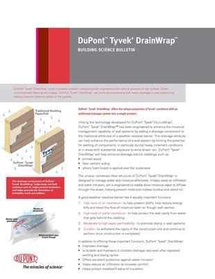 K05010 DuPont Tyvek Building Science Bulletin: DrainWrap