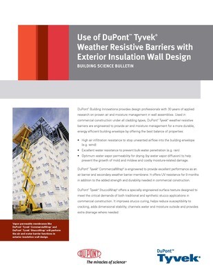 K16283 DuPont Tyvek Building Science Bulletin: Exterior Insulation Wall Design