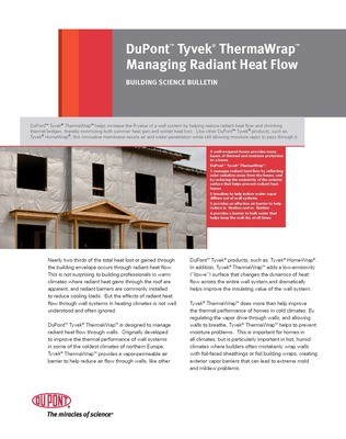 K14130 DuPont Tyvek Building Science Bulletin: ThermaWrap LE (P)