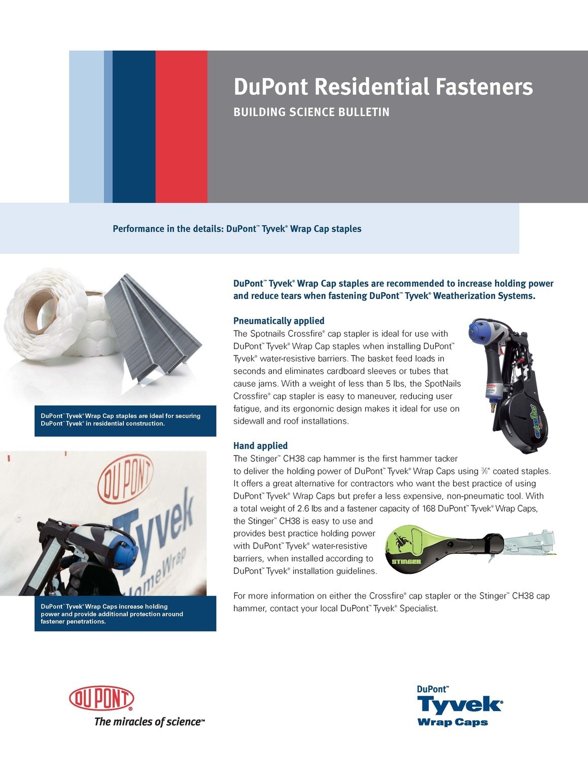K16155 DuPont Tyvek Residential Fasteners Bulletin