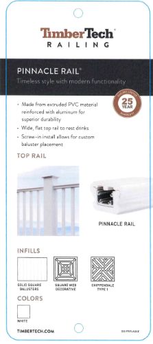 TimberTech Pinnacle Rail Display ID Plaque