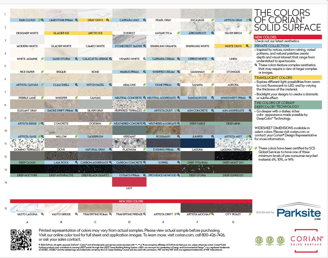 Solid Surface Planogram 2026