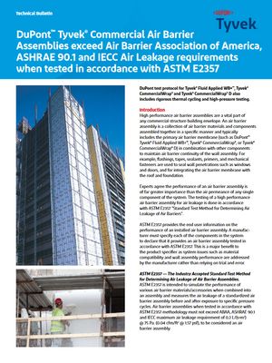 43-D100929 DuPont Tyvek Commercial WB Exceeds ASTM E2357 - ABAA