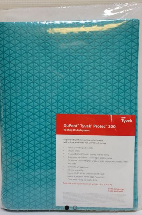 43-D100853 DuPont Tyvek Protec 200 Hand Sample (with label)
