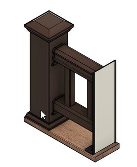 TimberTech Premier Rail Matte Black One Post Counter Display