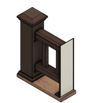 TimberTech Premier Rail Matte Espresso One Post Counter Display