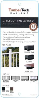 TimberTech Impression Rail Express Display ID Plaque