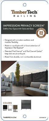 TimberTech IRX Privacy Screen ID Plaque