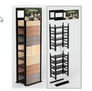 TimberTech Two-Sided Decking Display with Sample Shelves