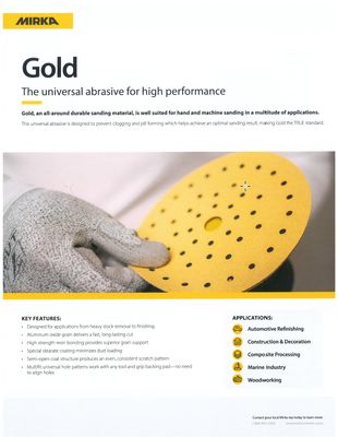 Mirka Gold Product Sheet