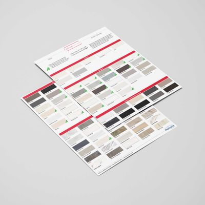 Corian Color Group Swatch Sheet - Solid Surface (E)