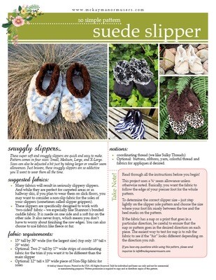 Suede Slipper (Adult) PDF Pattern