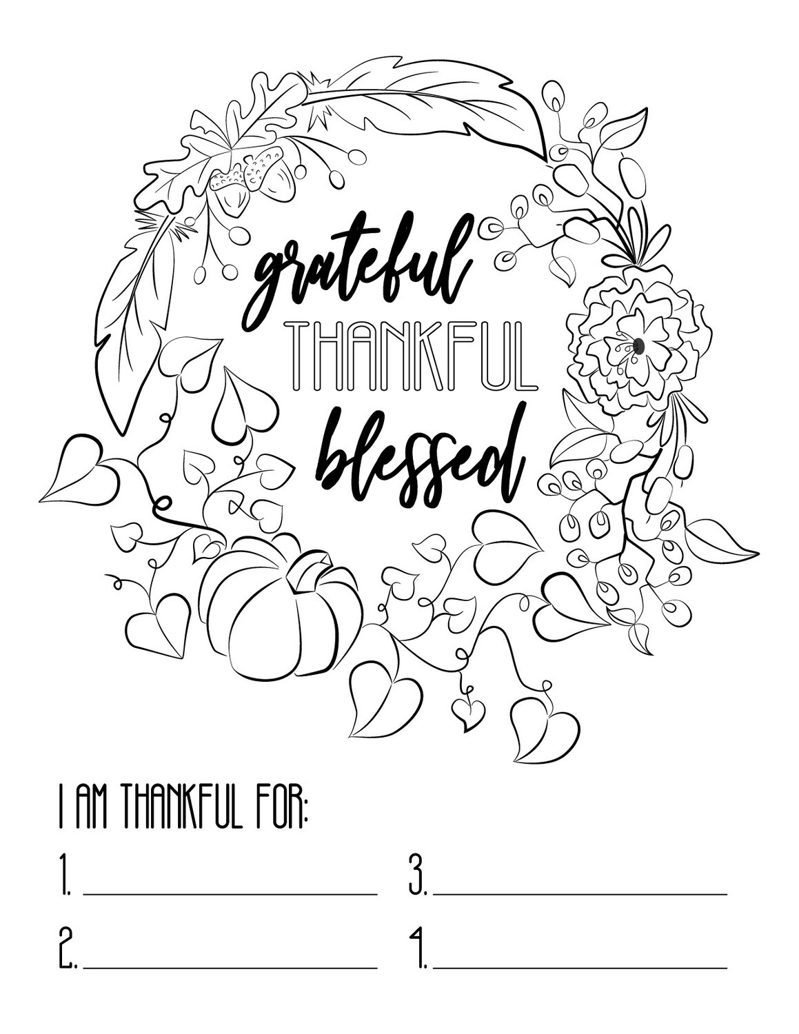 Thanksgiving coloring pages