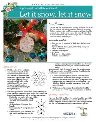 Snowflake Ornament Directions and Templates