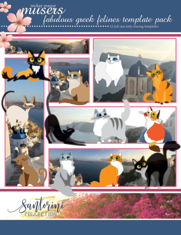 Fabulous Greek Felines Downloadable Template Pack PDF