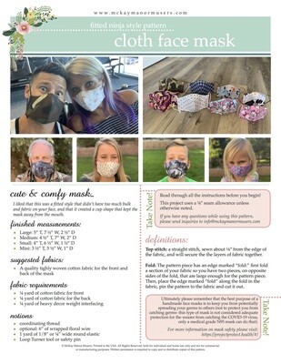 Cloth Face Mask Pattern