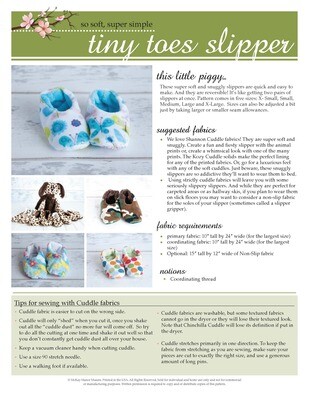 Tiny Toes Downloadable PDF Pattern