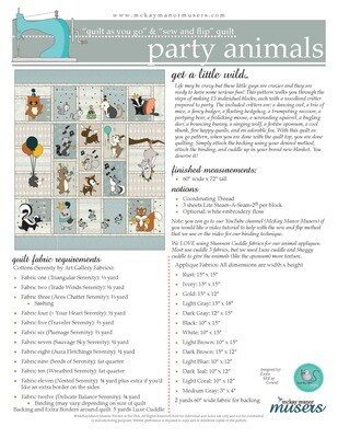 Party Animals Downloadable Quilt Pattern