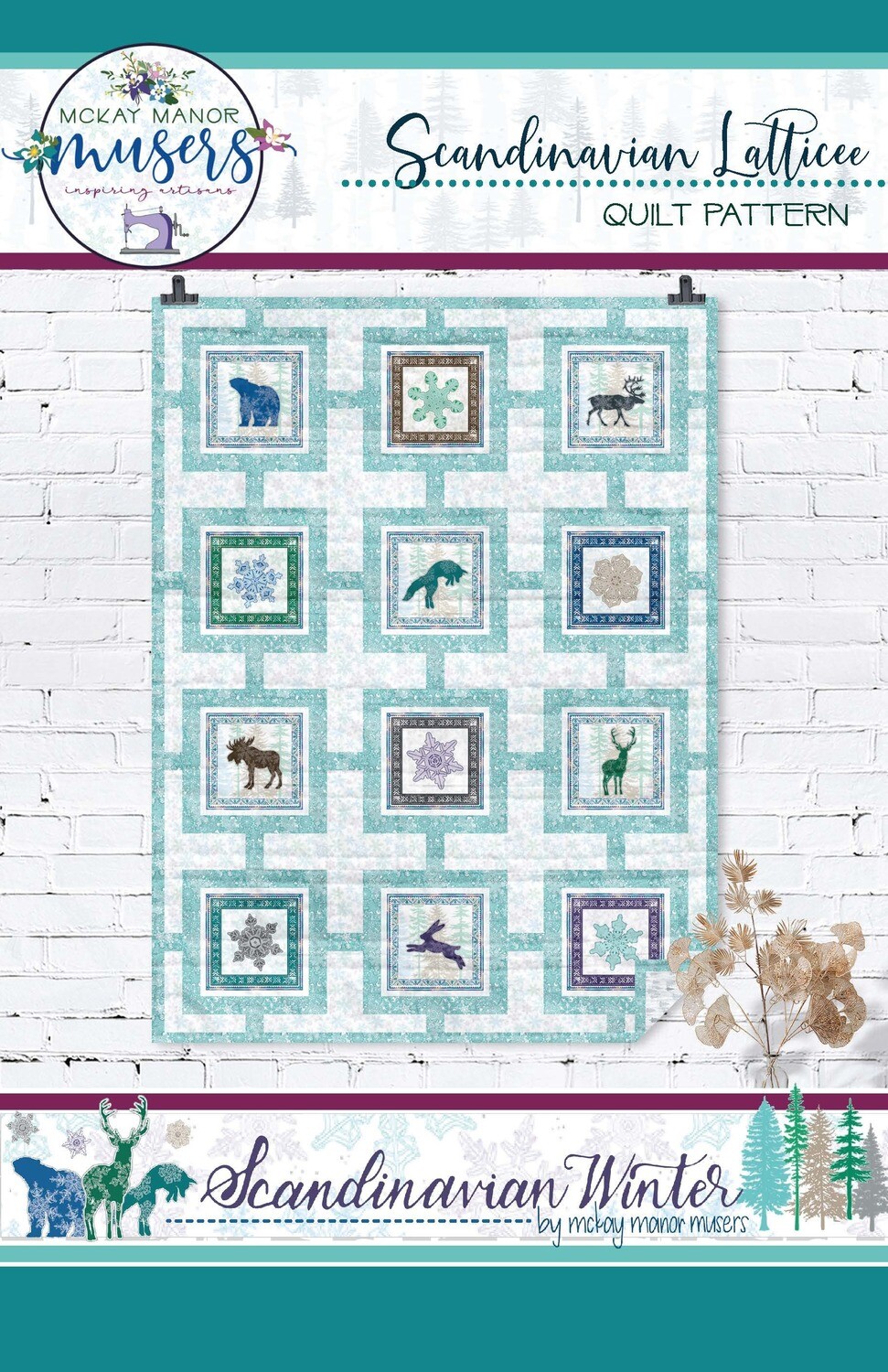 Scandinavian Winter Lattice Downloadable Quilt Pattern