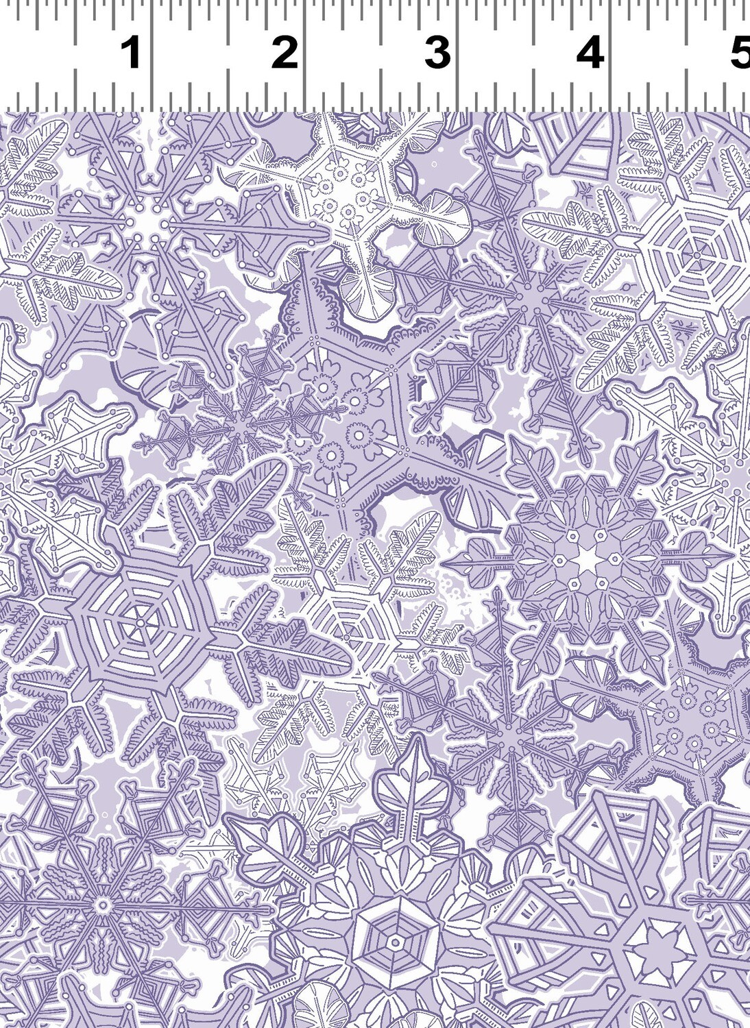 Crystalline Snowflakes Light Indigo Scandinavian Winter Fabric