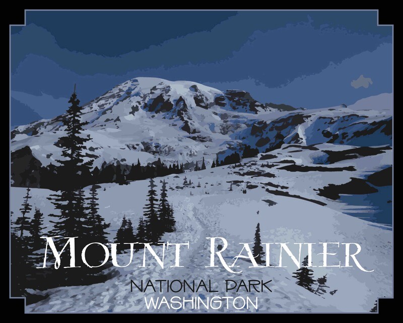 Mount Rainier National Park Poster