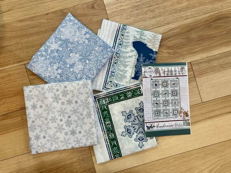 Scandinavian Winter Lattice Quilt Kit Blue