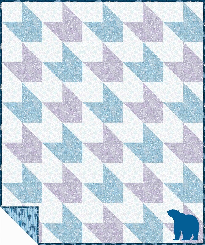 Arctic Arrows Snowflakes Quilt Top Kit