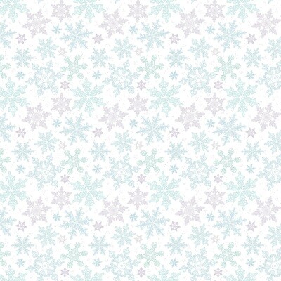 Colorful Snowflakes Scandinavian Winter Fabric