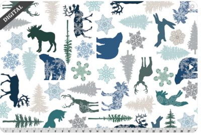 Arctic Party Shannon Cuddle Fabric