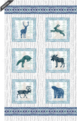 Nordic Animals Digitally Printed Panel