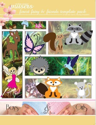 Forest Fairy &amp; Friends Template Pack PDF Pattern
