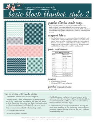 Basic Block Blanket Style 2 PDF Pattern